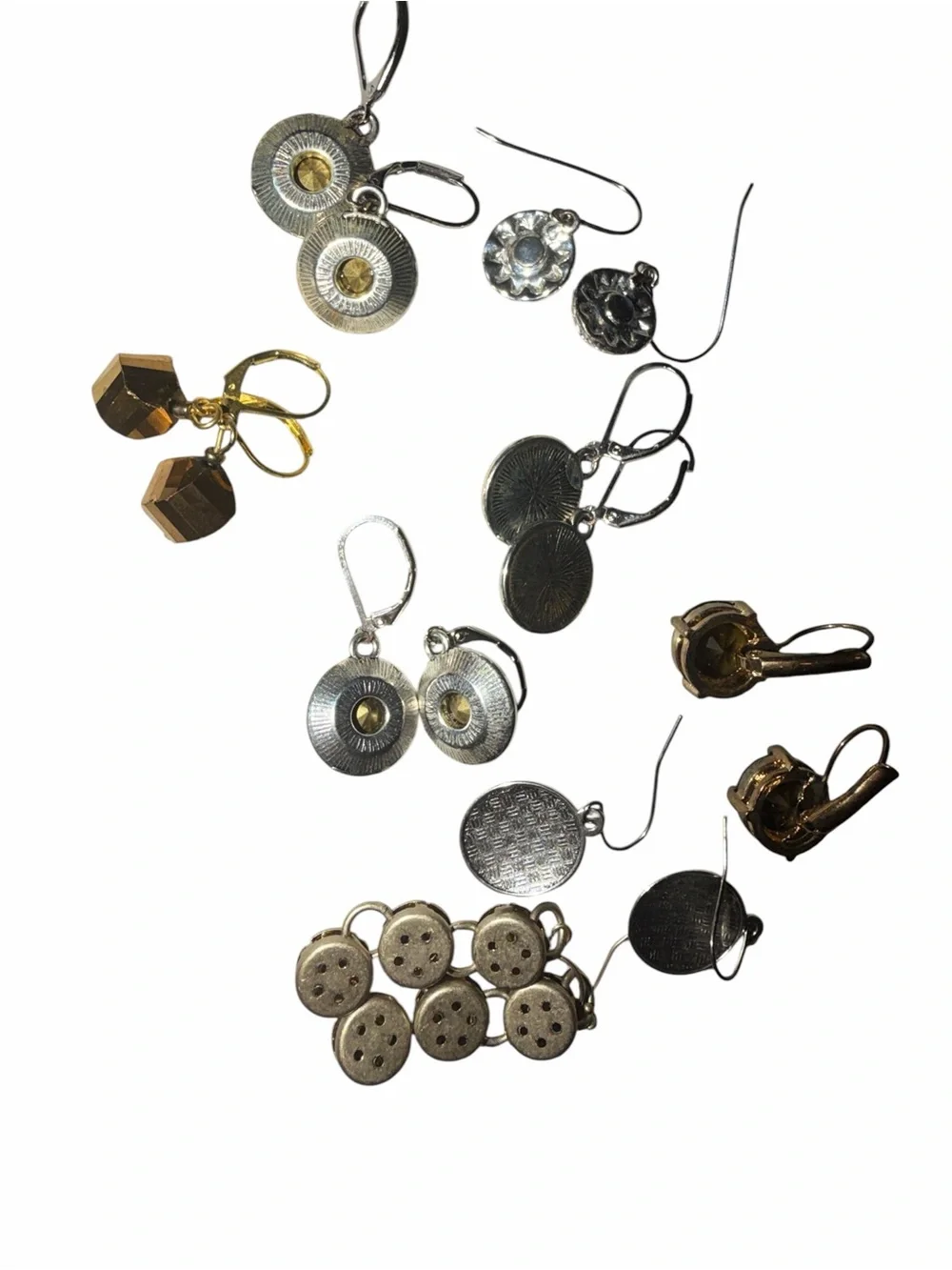Assorted Women's Silver-Tone and Pink Earrings Set